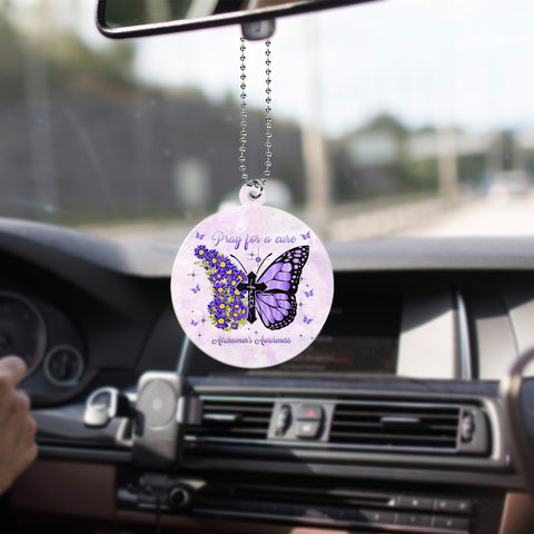 Pray for A Cure Alzheimer's Awareness Ornament Alzheimer's Hanging Decor Gifts for Mom, Grandma HN
