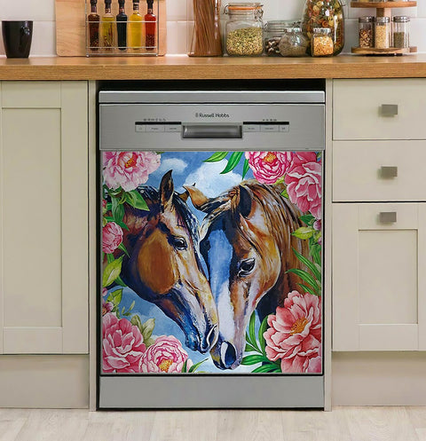 Horse Girl A Couple Of Horses Decor Kitchen Dishwasher Cover