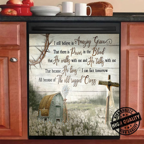 Cross House Kitchen Dishwasher Cover Country Life Decor Art Housewarming Gifts Home Decorations HT