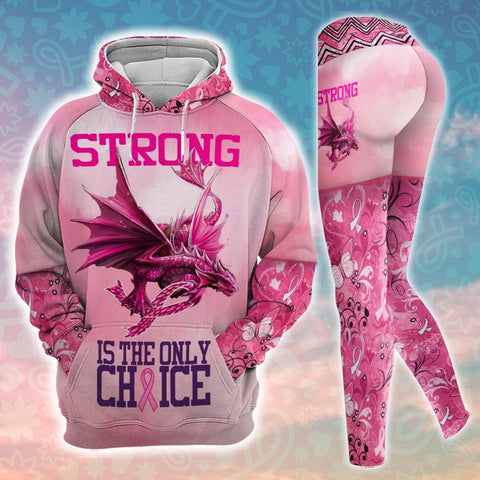 Breast Cancer Awareness Dragon Hoodie Leggings Set Survivor Gifts For Women Clothing Clothes Outfits HT