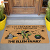Personalized It's Freakin' Bats I Love Halloween Doormat Family Dinosaur Halloween Decorations Home Decor Mat HT