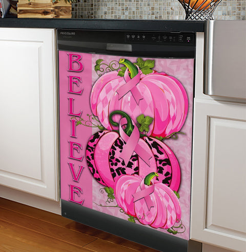 Breast Cancer Pumpkin Halloween diswasher cover Halloween Gift HT