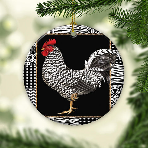 Sussex Rooster Ornament Farm Chicken Ornament Christmas Tree Hanging Ornament Home Decor Xmas Gift For Chicken Lovers HN