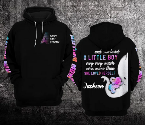 Personalized Autism Accept Adapt Advocate Unisex Hoodie For Men Women Elephant Autism Awareness Shirts Clothing Gifts HT