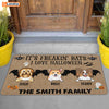Personalized It's Freakin' Bats I Love Halloween Doormat Dog Halloween Decorations Home Decor Mat HT
