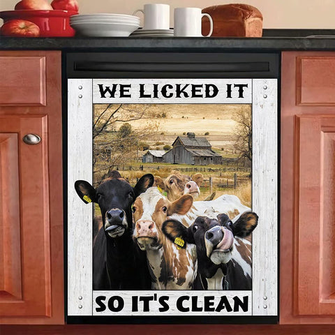 Farm Cow Kitchen Dishwasher Cover Decor Art Housewarming Gifts Home Decorations HT