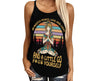 Tattoo girl yoga criss-cross tank top HA