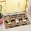 Personalized It's Freakin' Bats I Love Halloween Doormat Dog Halloween Decorations Home Decor Mat HT