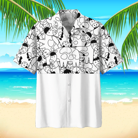 Cow Hawaiian Beach Shirt 12