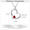Personalized Silver Heart Mothers Day Necklace With Birthstones Mom Jewelry Gift For Mom Grandma Wife HT