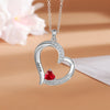 Personalized Silver Heart Mothers Day Necklace With Birthstones Mom Jewelry Gift For Mom Grandma Wife HT