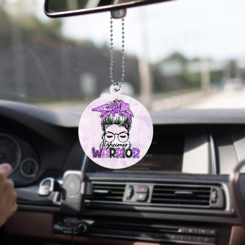 Warrior Girl Alzheimer's Awareness Ornament Alzheimer's Hanging Decor Gifts for Mom, Grandma HN