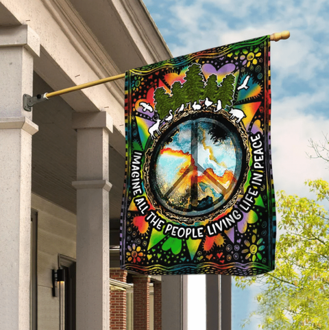 Hippie Flag 16, Gift for Hippie, Hippie Gift Idea, Hippie Gift Design