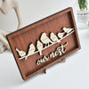 Personalized Birds Family Names Sign Frame Mothers Fathers Day Decor Home Decorations Mom Grandma Dad Gifts HT