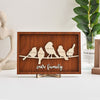 Personalized Birds Family Names Sign Frame Mothers Fathers Day Decor Home Decorations Mom Grandma Dad Gifts HT