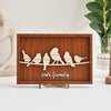 Personalized Birds Family Names Sign Frame Mothers Fathers Day Decor Home Decorations Mom Grandma Dad Gifts HT