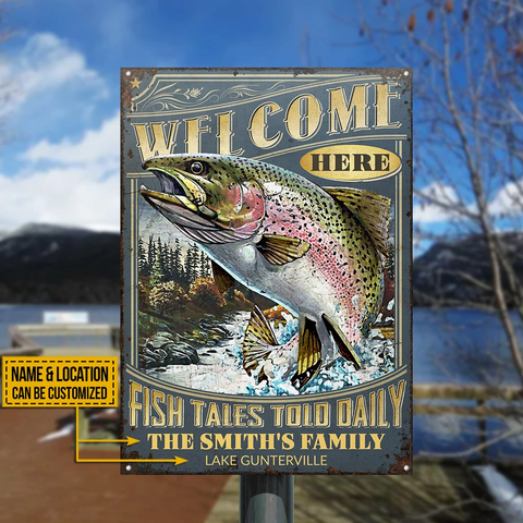 Welcome To My Lake Metal Signs