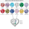 Personalized 925 Silver Mothers Day Necklace With Birthstones Mom Jewelry Gift For Mom Grandma Wife HT
