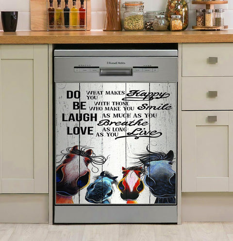 Horse Laugh Love Happy Decor Kitchen Dishwasher Cover
