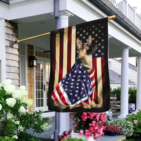 German Shepherd Flag American Patriot Flag NTN03062102 20th Anniversary Patriot Day Gift