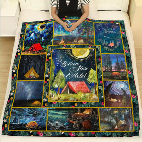 5 Billion Star Hotel Tropical Floral Camping Quilt Blanket