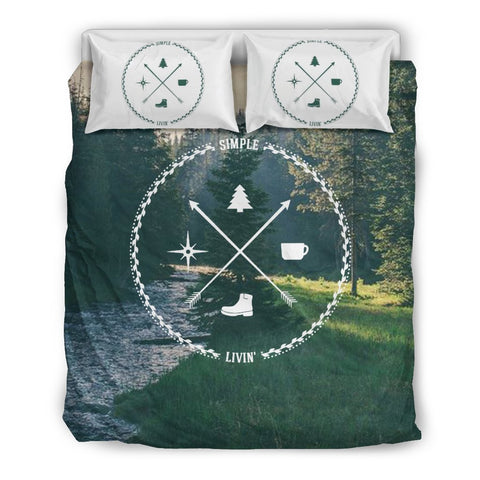 Camping Black Bedding Set 02