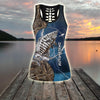 Women Tank top LeggingsBass fishing tattoo blue camo Combo Legging + Tank