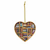 Book Lovers Heart Ceramic Ornament, Tree Ornament Gift for Her Librarian, Librarian Book Ornament, Lover Bookworm, Book lover gift HT