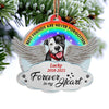 Rainbow Forever In My Heart Dog Memorial Gift Pet Memorial Ornament Personalized Custom Ornament