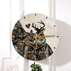 Deer And Hunting Lovers Personalized Wooden Clock Couple Gift Home Decor