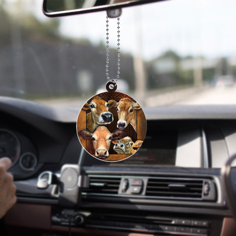 Four Cows Ornament Farm Animal Cute Hanging Ornament Animal Lovers Gifts Car Decor Home Decor HN