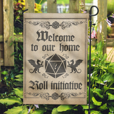 Game Roll Initiative Garden Flag