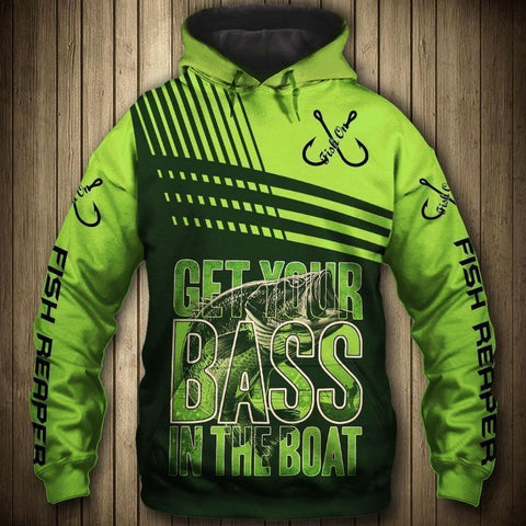 Men Hoodie Get your Bass in the Boat
