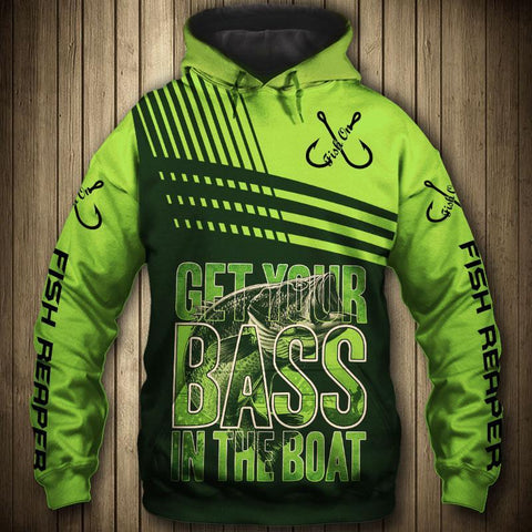 Men Hoodie Get your bass in the boat Coat
