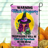 Halloween flag Gardening Witch Property - Custom Flag