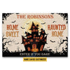 Home Sweet Haunted Home Custom Doormat, Halloween Decoration, Personalized Halloween Doormat TM