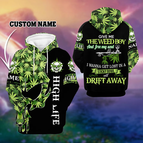 Personalized High Life Unisex Hoodie For Men Women Cannabis Marijuana 420 Weed Shirt Clothing Gifts HT