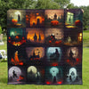 Halloween Night Quilt Blanket Comforter Bedding Home Decoration ND