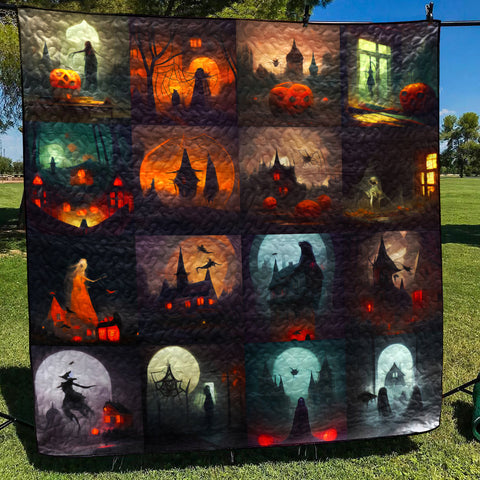 Halloween Night Quilt Blanket Comforter Bedding Home Decoration ND
