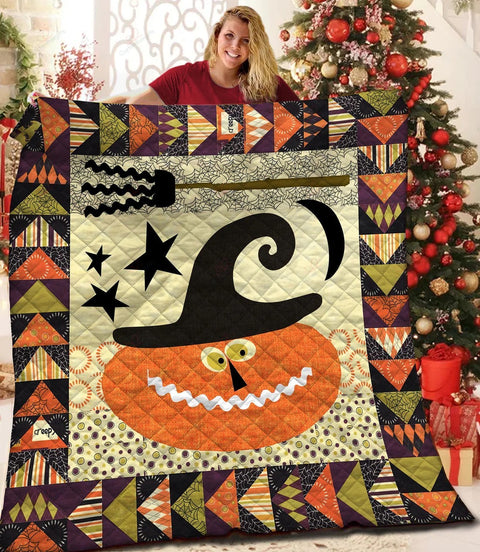 Halloween Pumpkin Quilt Blanket Comforter Bedding Home Decoration ND