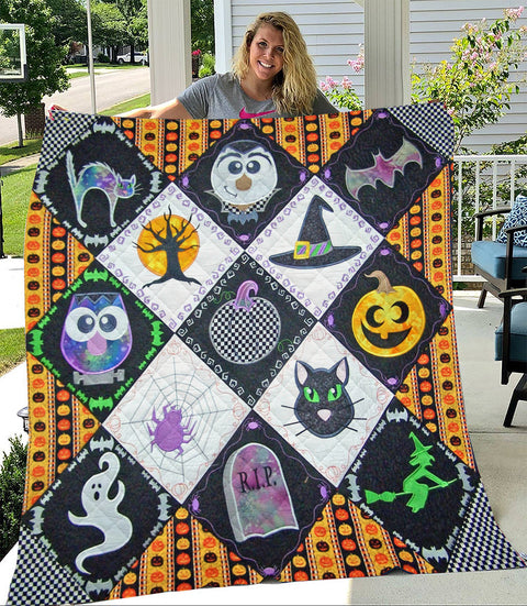 Halloween Quilt Blanket Comforter Bedding Home Decoration ND