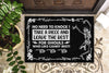 Halloween Skull Trick-Or-Treat Avoid Doormat