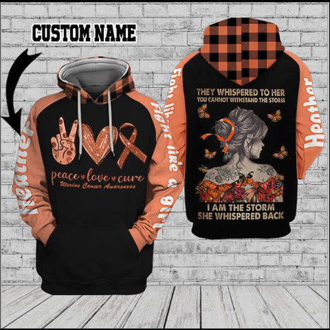 Cancer Awareness They whispered to her 3D Custom Hoodie