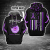Alzheimer's Awareness I Wear Purple 3D Custom Hoodie