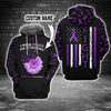 Alzheimer's Awareness I Wear Purple 3D Custom Hoodie