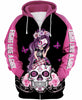 Skull Breast Cancer 02 Hoodie