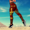 Women Tank Top Egyptian Ancient Queen Red Pattern Combo Legging Tank