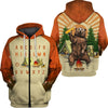 Alphabet Bear 3D All Over Printed Shirt Camping