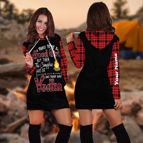 I tried to be a Good Girl Vodka 3D Hoodie Dress QA