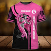 Breast Cancer - Personalized Name 3D Tshirt For Breast Cancer Awareness3D T Shirt 01 - BY97